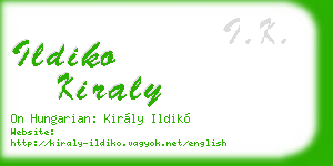 ildiko kiraly business card