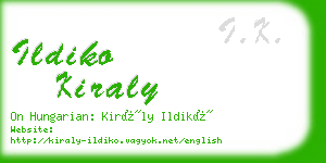 ildiko kiraly business card